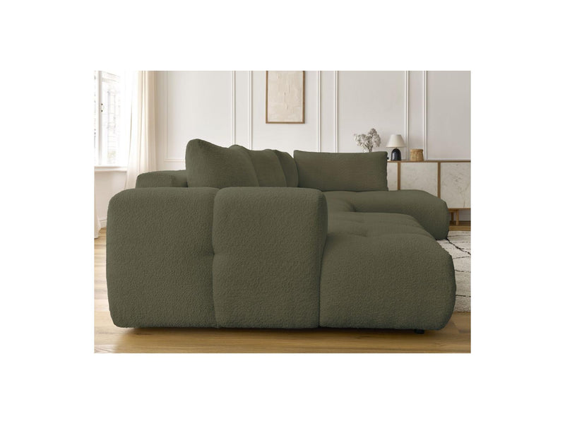 Canapé Panoramique Convertible - Fuji - Tissu Bouclette - Angle Gauche