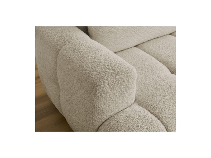 Canapé D'Angle Convertible - Fuji - Tissu Bouclette - Angle Droit