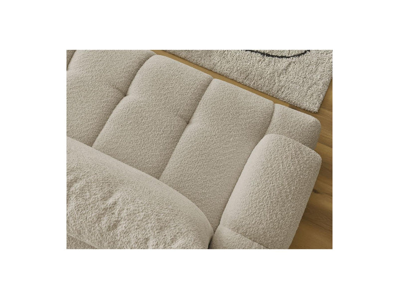 Canapé D'Angle Convertible - Fuji - Tissu Bouclette - Angle Droit