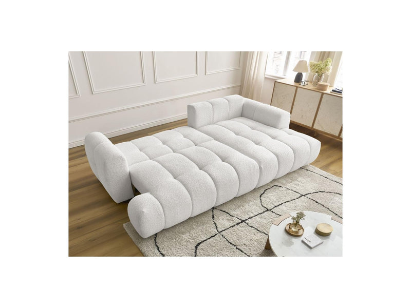 Canapé D'Angle Convertible - Fuji - Tissu Bouclette - Angle Droit