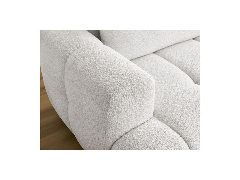 Canapé D'Angle Convertible - Fuji - Tissu Bouclette - Angle Droit