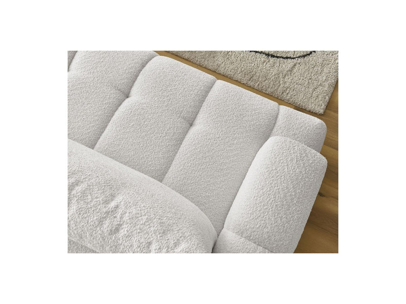 Canapé D'Angle Convertible - Fuji - Tissu Bouclette - Angle Droit