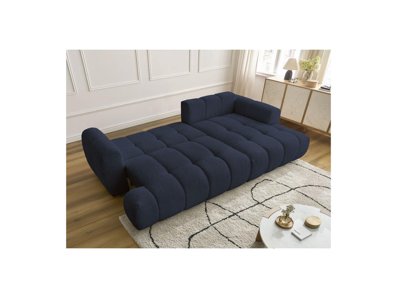 Canapé D'Angle Convertible - Fuji - Tissu Bouclette - Angle Droit