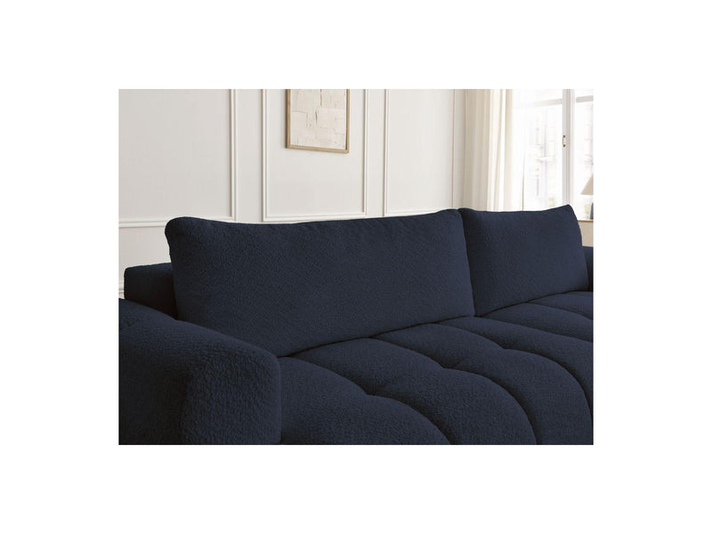 Canapé D'Angle Convertible - Fuji - Tissu Bouclette - Angle Droit