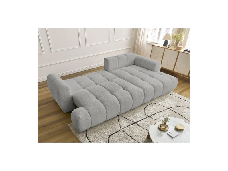 Canapé D'Angle Convertible - Fuji - Tissu Bouclette - Angle Droit