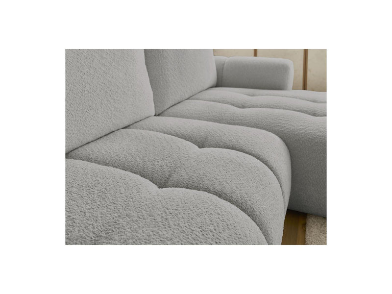 Canapé D'Angle Convertible - Fuji - Tissu Bouclette - Angle Droit