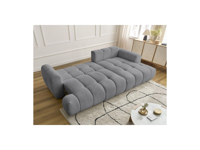 Canapé D'Angle Convertible - Fuji - Tissu Bouclette - Angle Droit