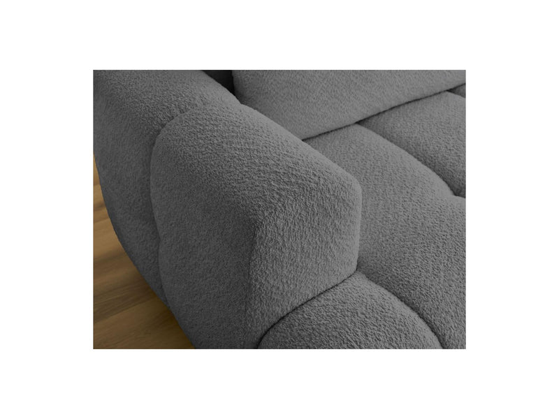 Canapé D'Angle Convertible - Fuji - Tissu Bouclette - Angle Droit