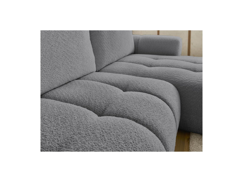 Canapé D'Angle Convertible - Fuji - Tissu Bouclette - Angle Droit