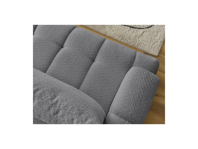 Canapé D'Angle Convertible - Fuji - Tissu Bouclette - Angle Droit