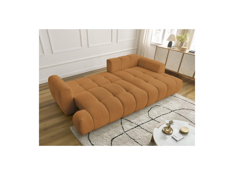 Canapé D'Angle Convertible - Fuji - Tissu Bouclette - Angle Droit