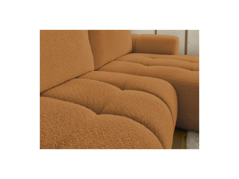 Canapé D'Angle Convertible - Fuji - Tissu Bouclette - Angle Droit