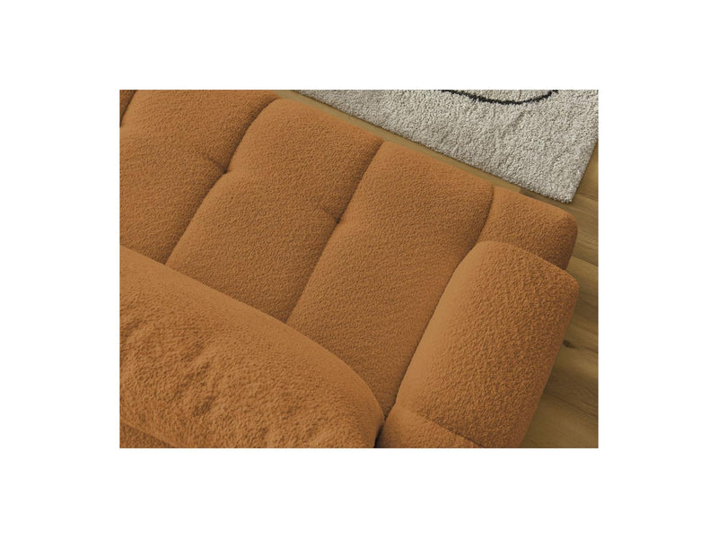 Canapé D'Angle Convertible - Fuji - Tissu Bouclette - Angle Droit