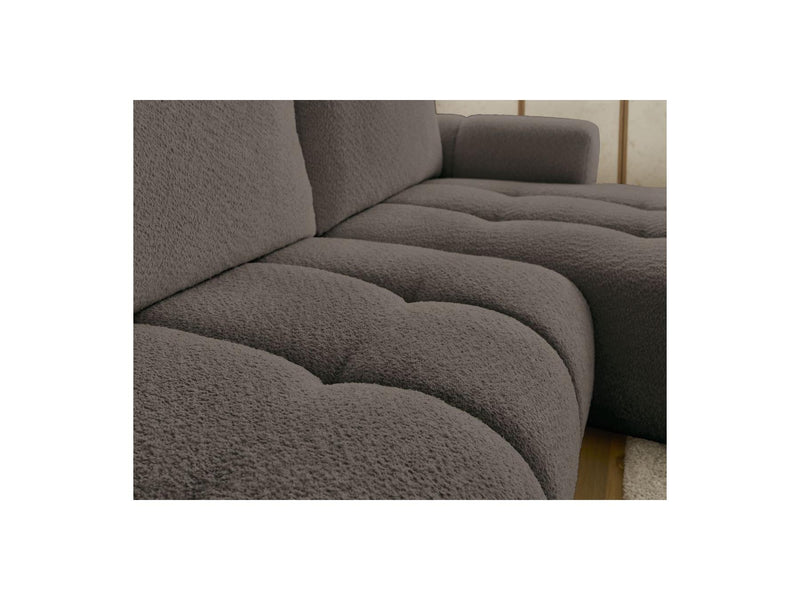 Canapé D'Angle Convertible - Fuji - Tissu Bouclette - Angle Droit