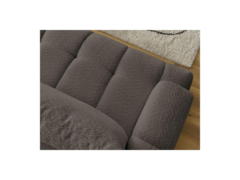 Canapé D'Angle Convertible - Fuji - Tissu Bouclette - Angle Droit