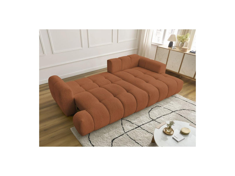 Canapé D'Angle Convertible - Fuji - Tissu Bouclette - Angle Droit