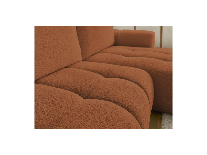 Canapé D'Angle Convertible - Fuji - Tissu Bouclette - Angle Droit