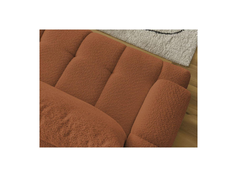 Canapé D'Angle Convertible - Fuji - Tissu Bouclette - Angle Droit