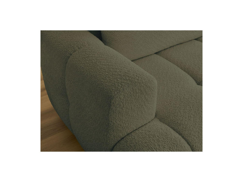 Canapé D'Angle Convertible - Fuji - Tissu Bouclette - Angle Droit