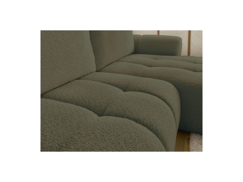 Canapé D'Angle Convertible - Fuji - Tissu Bouclette - Angle Droit