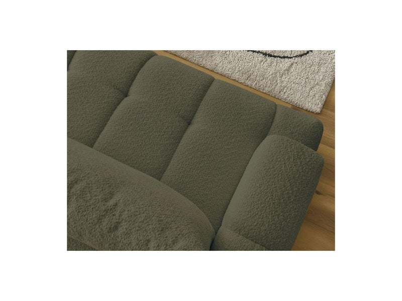 Canapé D'Angle Convertible - Fuji - Tissu Bouclette - Angle Droit