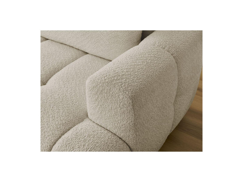 Canapé D'Angle Convertible - Fuji - Tissu Bouclette - Angle Gauche