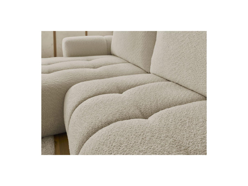 Canapé D'Angle Convertible - Fuji - Tissu Bouclette - Angle Gauche
