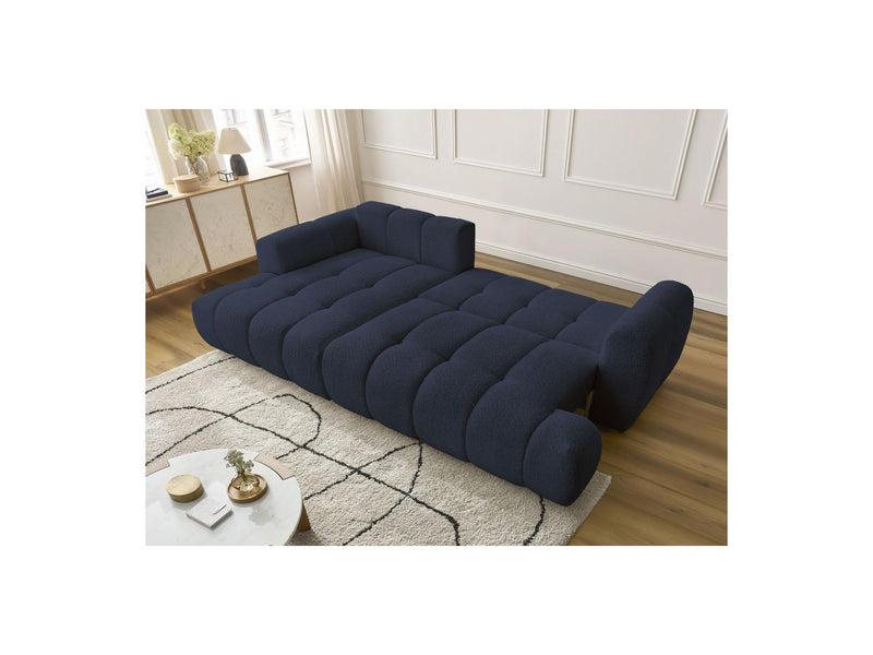 Canapé D'Angle Convertible - Fuji - Tissu Bouclette - Angle Gauche