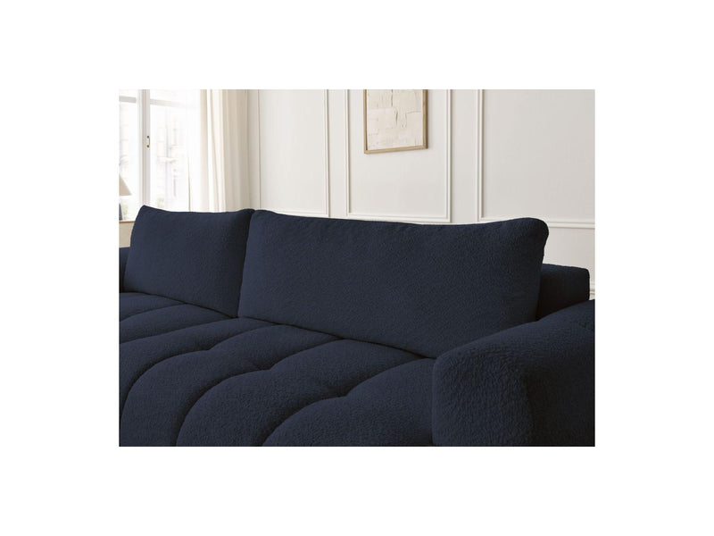 Canapé D'Angle Convertible - Fuji - Tissu Bouclette - Angle Gauche