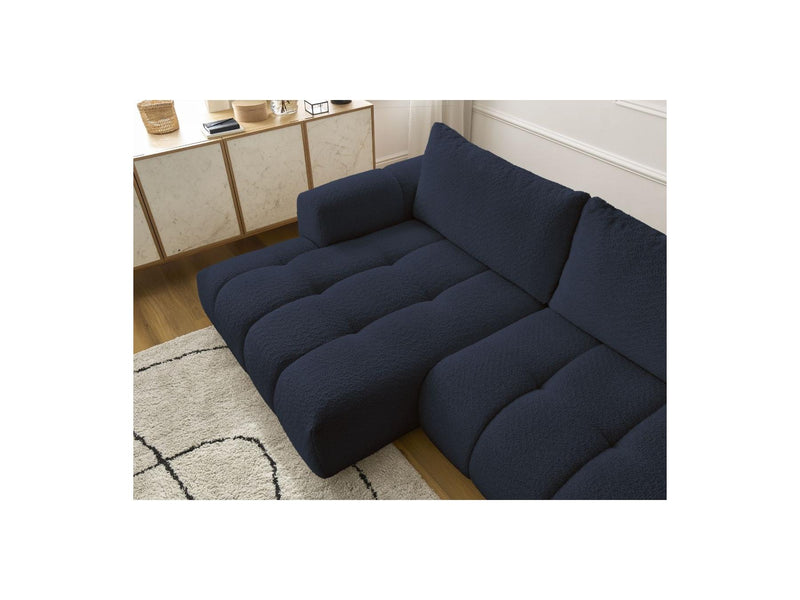 Canapé D'Angle Convertible - Fuji - Tissu Bouclette - Angle Gauche