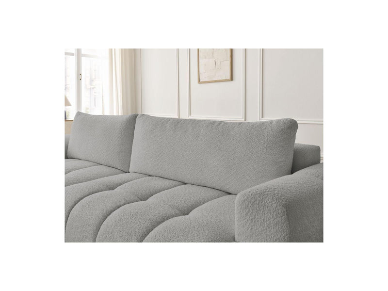 Canapé D'Angle Convertible - Fuji - Tissu Bouclette - Angle Gauche