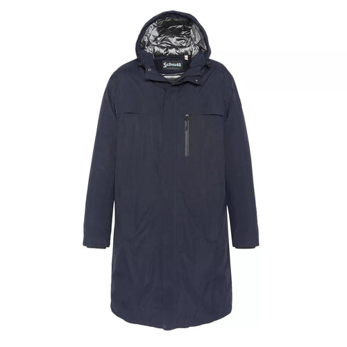 Schott - Parka Longue À Capuche Emmett2 - Marine/Gris