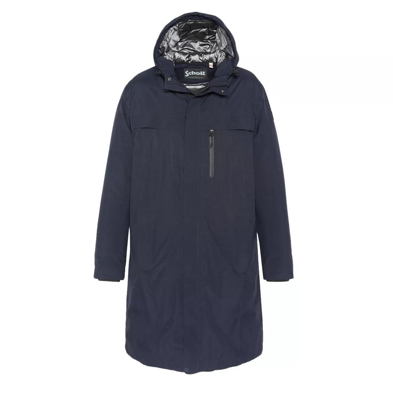 Schott - Parka Longue À Capuche Emmett2 - Marine/Gris
