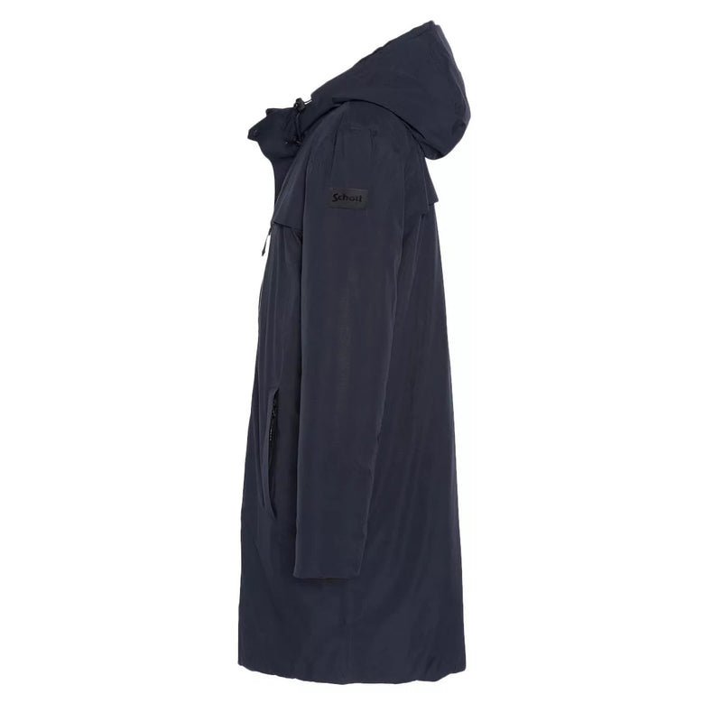 Schott - Parka Longue À Capuche Emmett2 - Marine/Gris