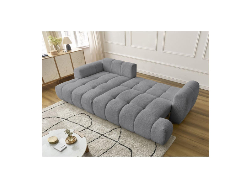 Canapé D'Angle Convertible - Fuji - Tissu Bouclette - Angle Gauche