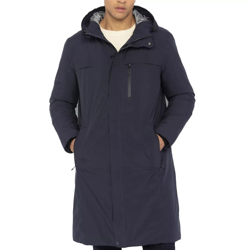 Schott - Parka Longue À Capuche Emmett2 - Marine/Gris