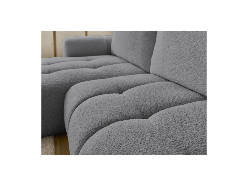 Canapé D'Angle Convertible - Fuji - Tissu Bouclette - Angle Gauche