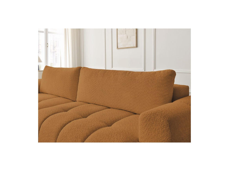 Canapé D'Angle Convertible - Fuji - Tissu Bouclette - Angle Gauche