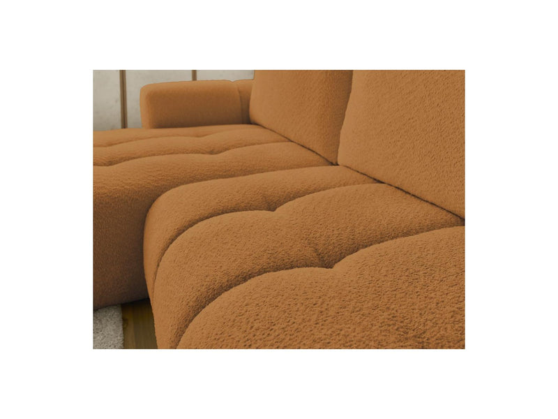 Canapé D'Angle Convertible - Fuji - Tissu Bouclette - Angle Gauche