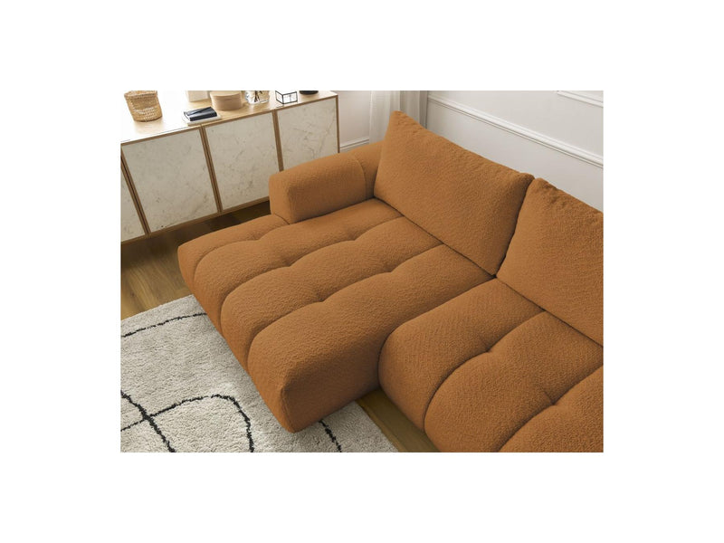 Canapé D'Angle Convertible - Fuji - Tissu Bouclette - Angle Gauche