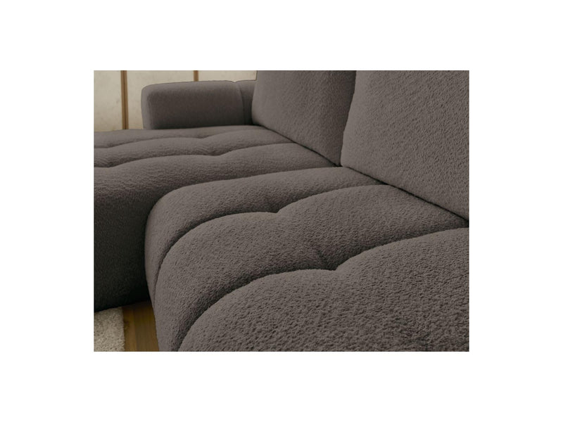 Canapé D'Angle Convertible - Fuji - Tissu Bouclette - Angle Gauche