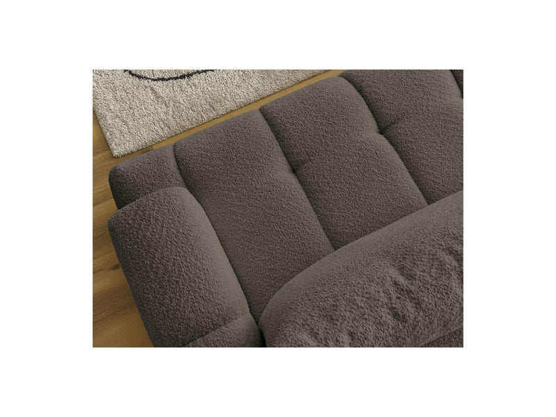 Canapé D'Angle Convertible - Fuji - Tissu Bouclette - Angle Gauche