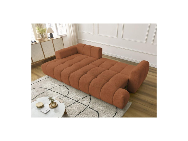 Canapé D'Angle Convertible - Fuji - Tissu Bouclette - Angle Gauche