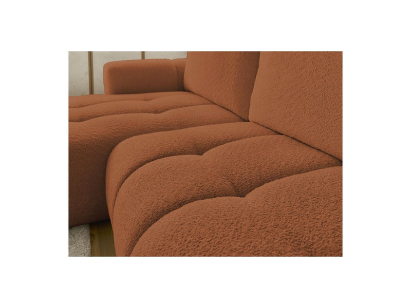 Canapé D'Angle Convertible - Fuji - Tissu Bouclette - Angle Gauche
