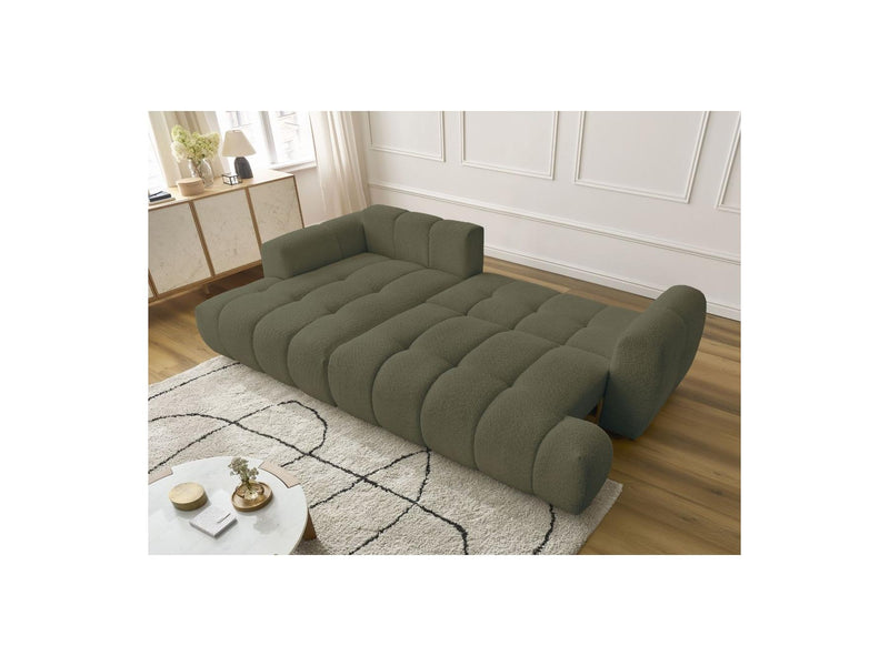 Canapé D'Angle Convertible - Fuji - Tissu Bouclette - Angle Gauche