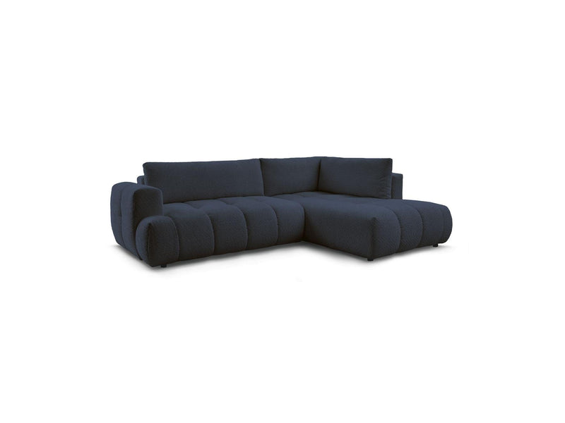 Canapé D'Angle L Convertible - Fuji - Tissu Bouclette - Angle Droit