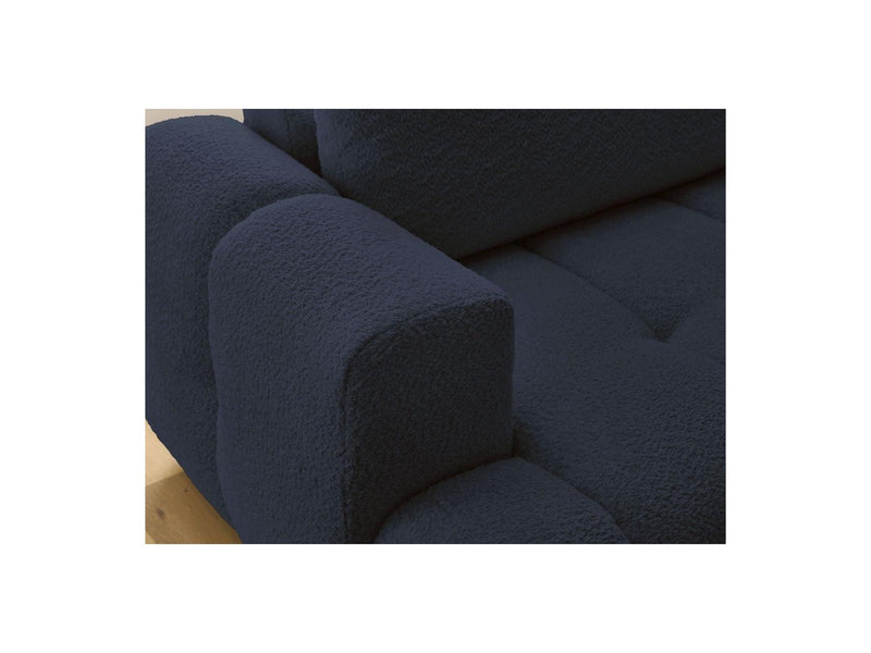 Canapé D'Angle L Convertible - Fuji - Tissu Bouclette - Angle Droit