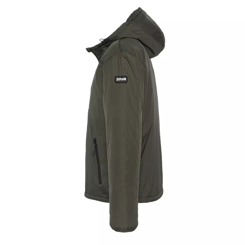 Schott - Parka À Capuche Doublée Sherpa Bladen - Kaki