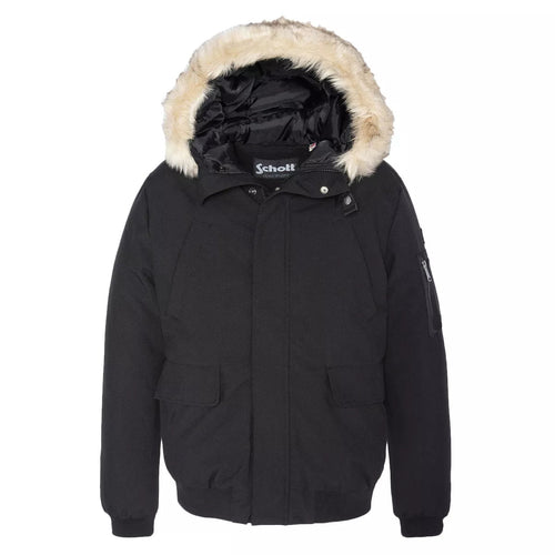 Schott - Blouson À Capuche Keyburn - Noir Beige