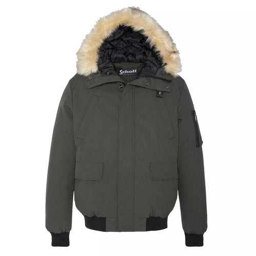 Schott - Blouson À Capuche Keyburn - Kaki